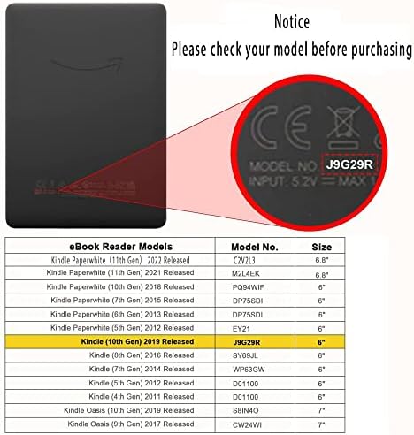 Калъф за Kindle Touch 2014 (Kindle 7 7-то поколение), Ereader, Тънък Защитен калъф, smart-калъф за модели на Wp63Gw с функция за сън/събуждане, Chuangmei Home