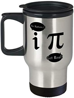 Чаша за пътуване със забавни математически формули - Бъдете рационални! Бъди истински! Неваляшка - Забавни Подаръци по