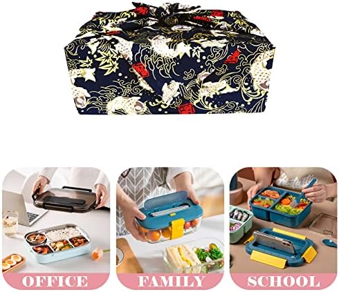 Японската Плат За Опаковане на Bento, Носна Кърпа с Принтом Koi, Кърпа за Обяд, Калъф за Чанта, Подарък Кутия, Опаковане