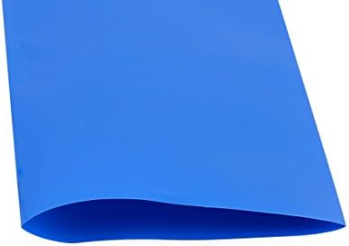 Aexit 55 mm Плосък Кабел за Управление на Ширина 2.1 M Дължина PVC Свиване Свиване Тръба Син Цвят за 18650 Кабелни Втулок