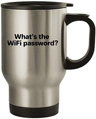 Подаръци дрънкулки Какъв парола за достъп до Wi-Fi интернет? - Пътна чаша от неръждаема стомана с тегло 14 грама, сребрист