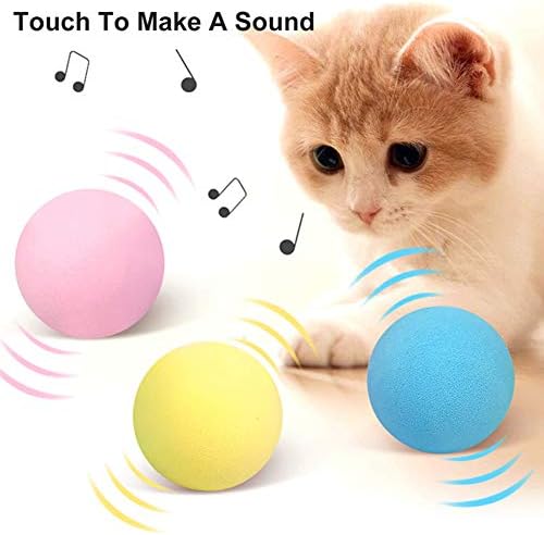 Tzou Интелигентни Играчки за Котки, Интерактивен Интелигентен Сензорен Звук Топка За коча, Образователна Играчка За котки,