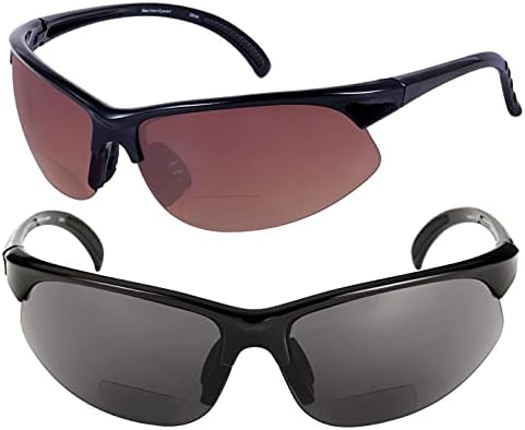 Mass Vision, 2 двойки бифокальных спортни слънчеви очила за четене, слънчеви очила за мъже и жени на открито