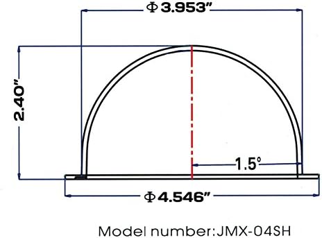 JMX 4-Инчов Акрилни Вътрешен / Външен Корпус на Камерата за Видеонаблюдение с Удължен Прозрачна Куполна Капак За Камери