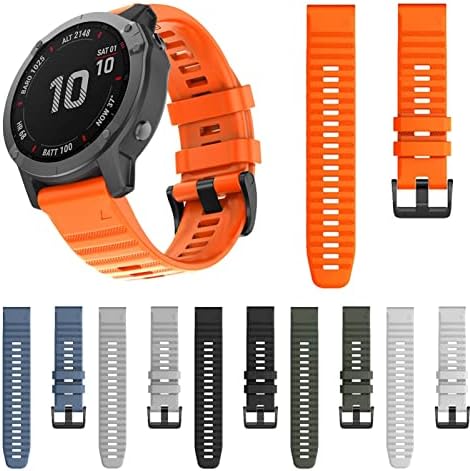 TTUCFA Силикон быстроразъемный каишка за часовник Garmin Fenix 7 7X7 S Watch Easyfit Гривна на китката Correa (Цвят: Preto, Размер: 22 мм, Fenix 7)