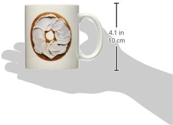 3dRose mug_181656_1 Рогалик с Крем сирене, поставен в Бяла керамична чаша, 11 грама