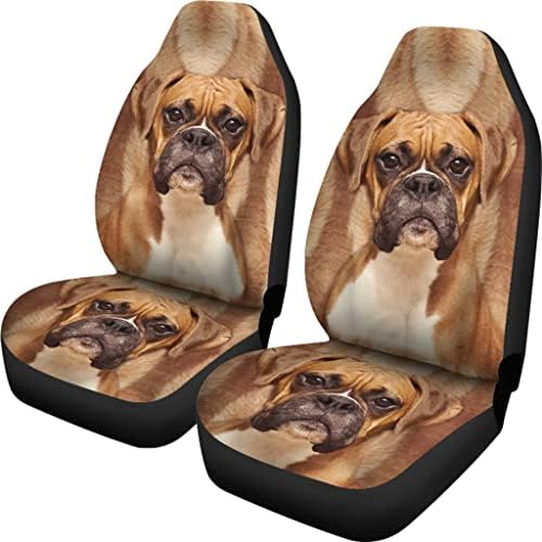 Невероятни калъфи за автомобилни седалки с принтом кучета-боксьор Универсални калъфи за автомобилни седалки - Невероятни